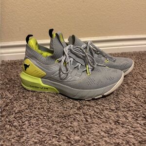 Under Armour Gray and Neon Green Sneakers